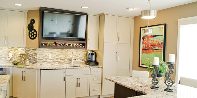 Kitchen with tv