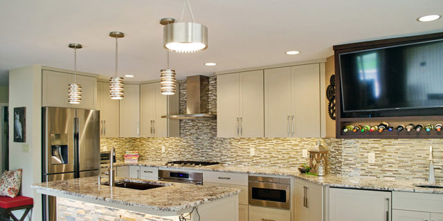 Kitchen with island