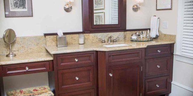 granite bathroom vanity