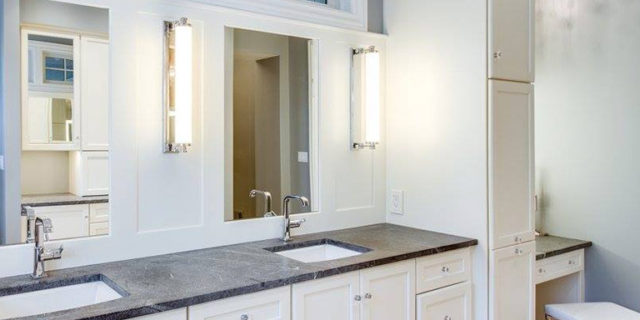 light bathroom with vanity