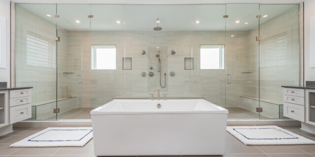 Bathroom Tub with Huge Shower Custom Interior Design