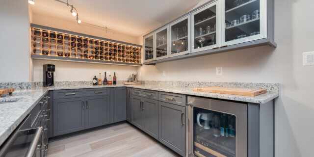 Professionally Designed Custom Kitchen with Wine Rack